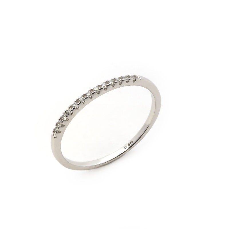 Bagues femme Carador en argent un solitaire et une alliance avec oxydes de zirconium