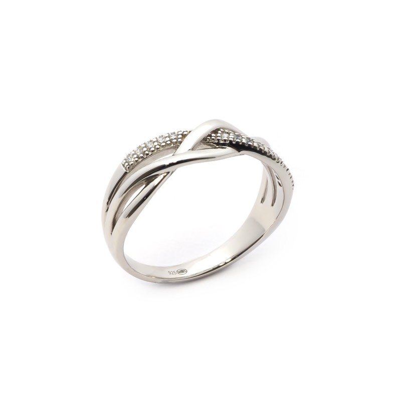 Bague femme Carador en argent avec oxydes de zirconium