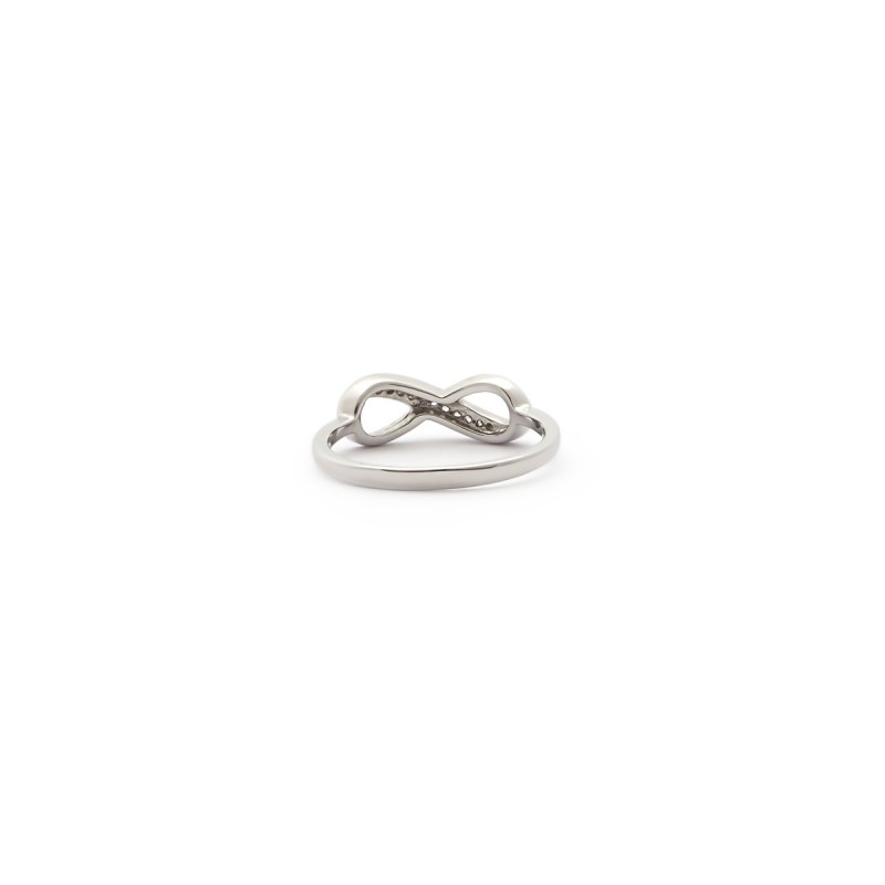 Bague fantaisie Carador en argent 925/000 motif infini avec oxydes de zirconium