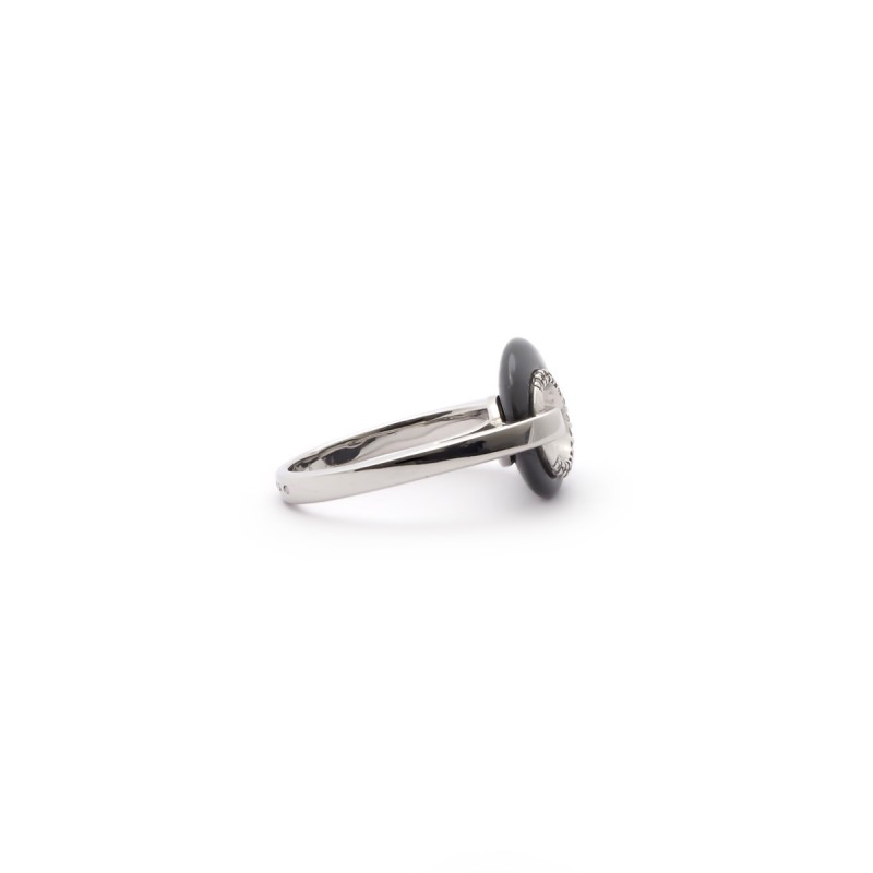 Ultimate Ceramic - Bague Argent 925/000, Céramique Noire et Oxyde de Zirconium