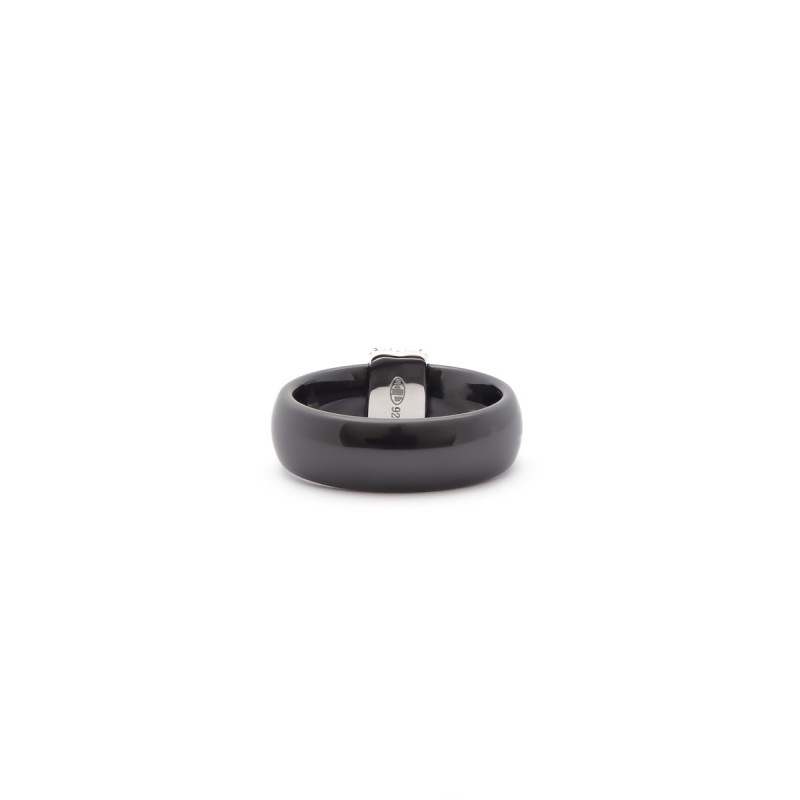 Bague Carador Céramique Noire et Oxyde de Zirconium