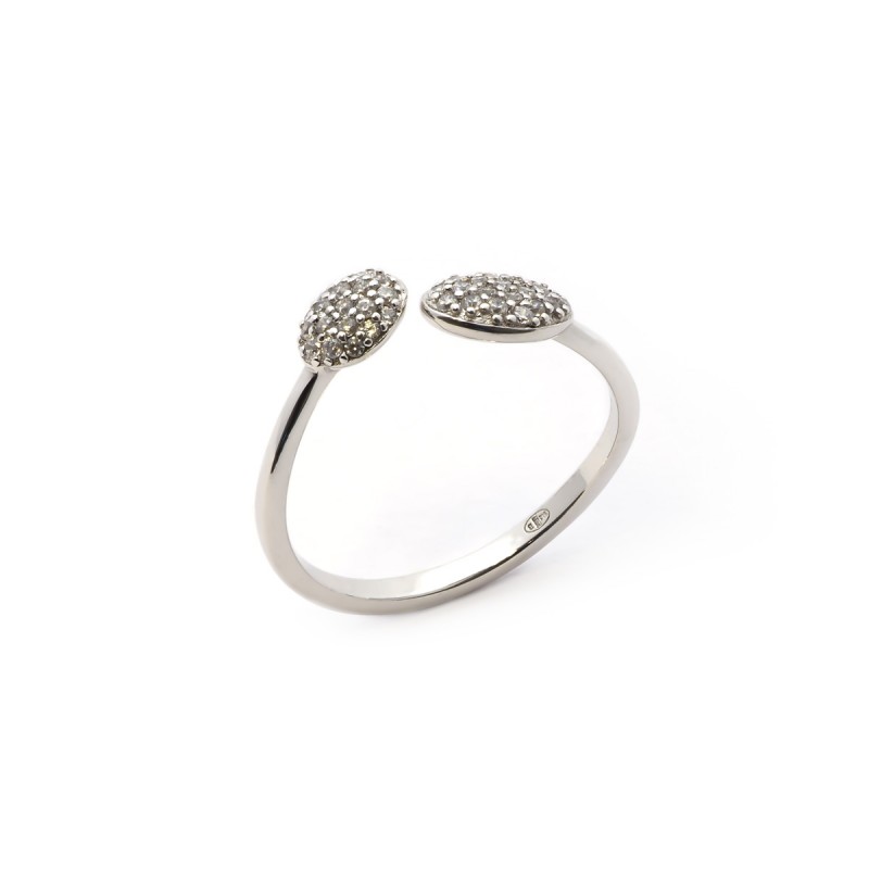 Bague Femme carador argent 925/000 incrustée d'oxydes de zirconium