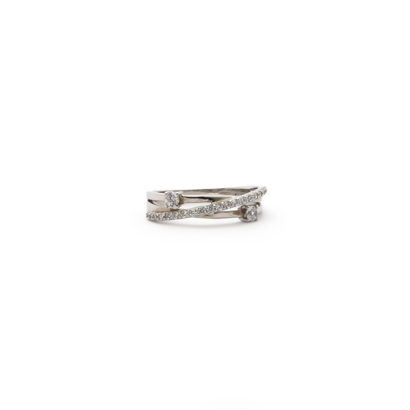 Bague Femme carador argent 925/000 incrustée d'oxydes de zirconium