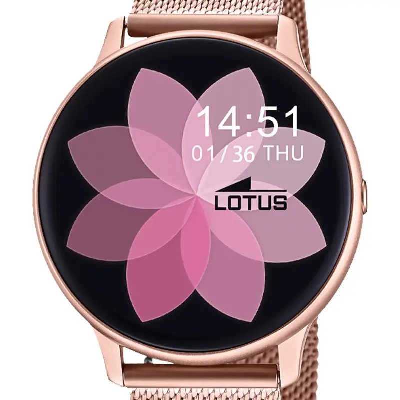 Montre Femme dorée rose LOTUS Connectée et ses deux bracelets