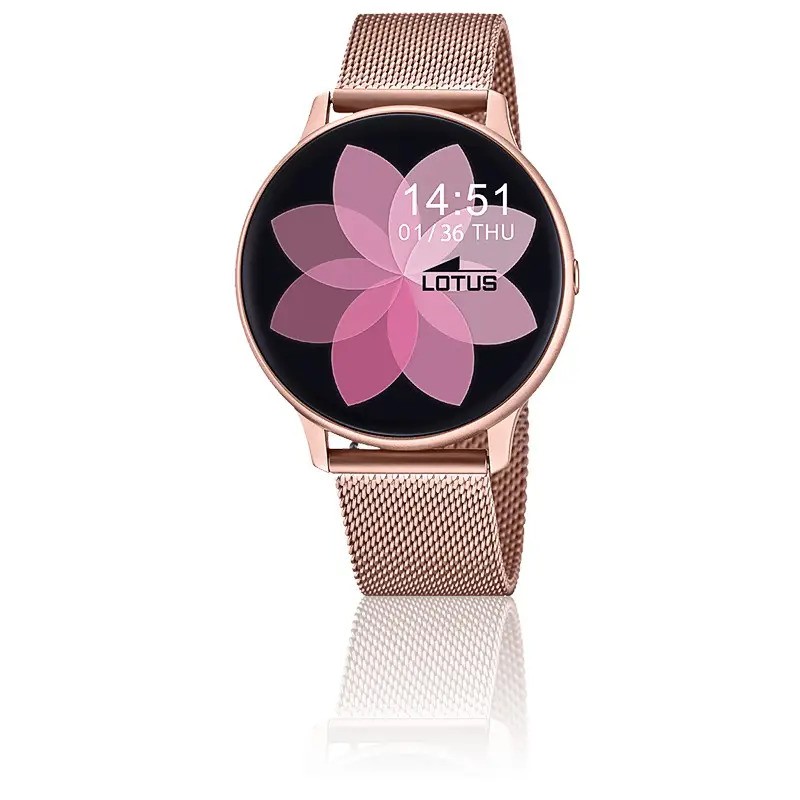 Montre Femme dorée rose LOTUS Connectée et ses deux bracelets