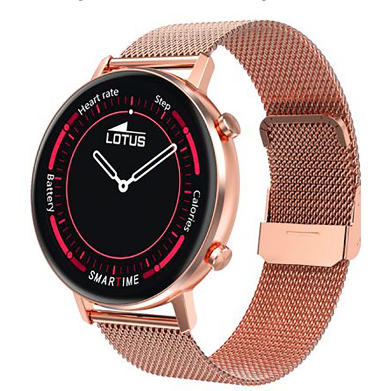 Montre smartime Femme dorée rose LOTUS Connectée et ses deux bracelets