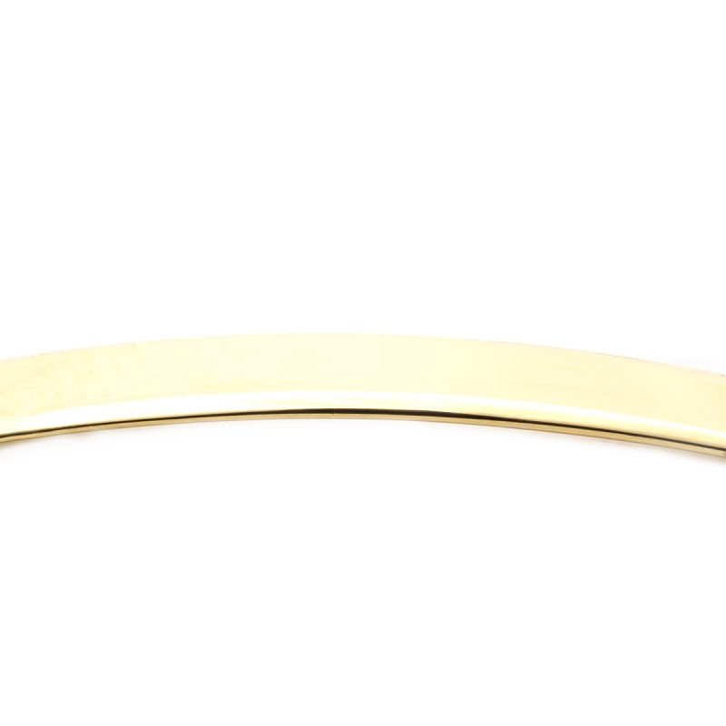 Carador - Gourmette bébé or jaune 375/000 maille singapour plaque rectangulaire