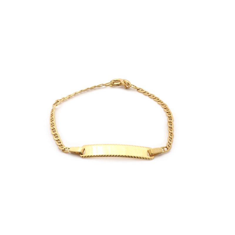 Carador - Gourmette bébé or jaune 375/000 maille baton