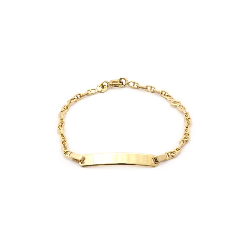 Carador - Gourmette bébé or jaune 375/000 maille marine