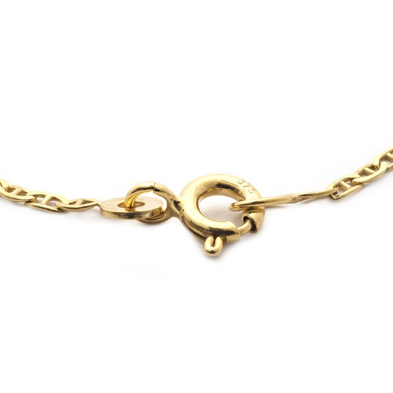 Carador - Gourmette bébé or jaune 375/000 maille baton plaque octogonale