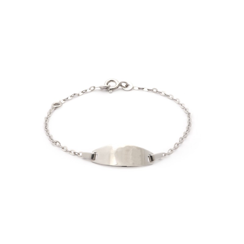 Bracelet/Gourmette Carador or blanc 375/000 enfant