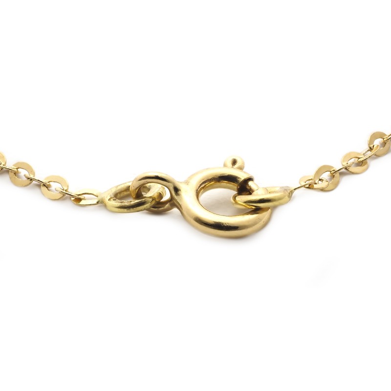 Gourmette identité Carador en or jaune 750/000, plaque rectangulaire maille jaseron