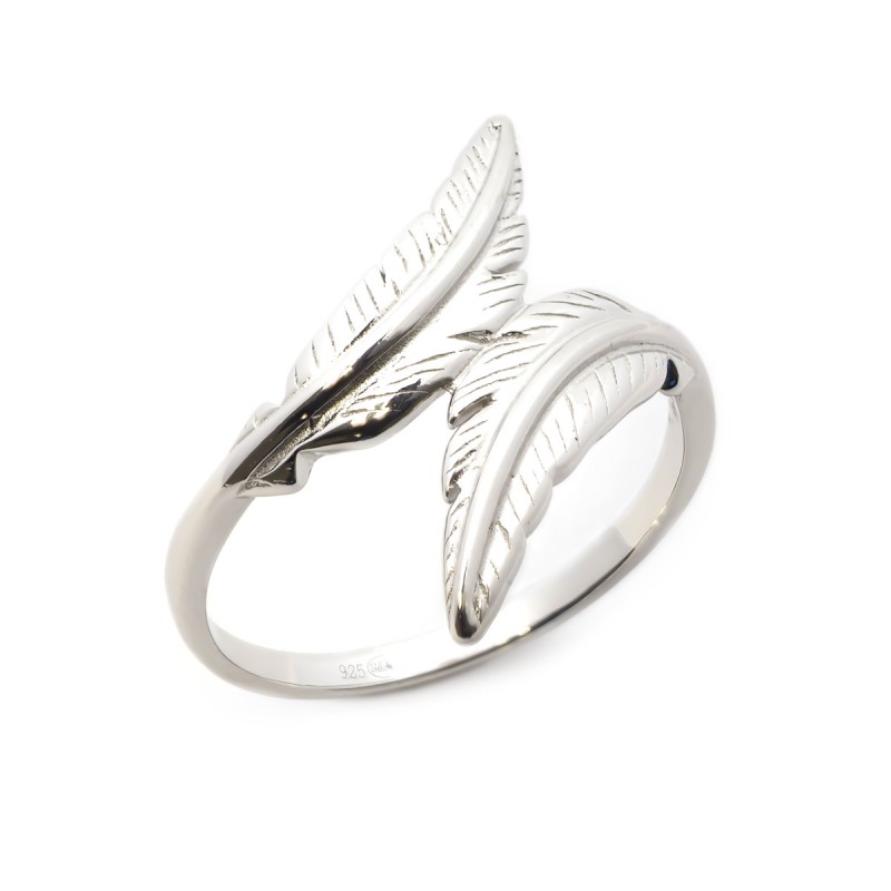 Bague femme Carador en argent 925/000 motif 2 feuilles