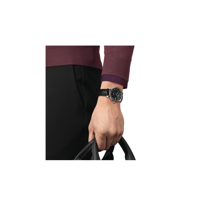 Montre Tissot Le Locle Powermatic 80 bracelet cuir noir