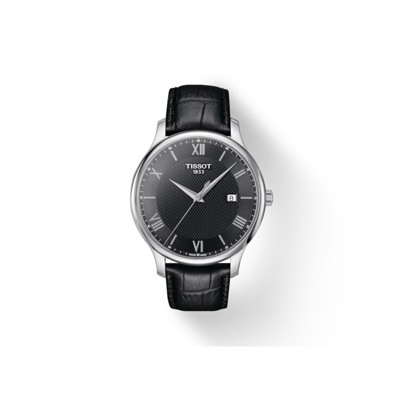 MONTRE HOMME TISSOT TRADITION CUIR NOIR
