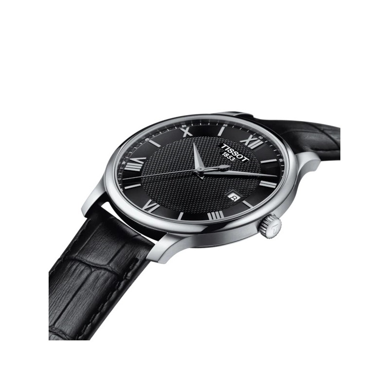 MONTRE HOMME TISSOT TRADITION CUIR NOIR