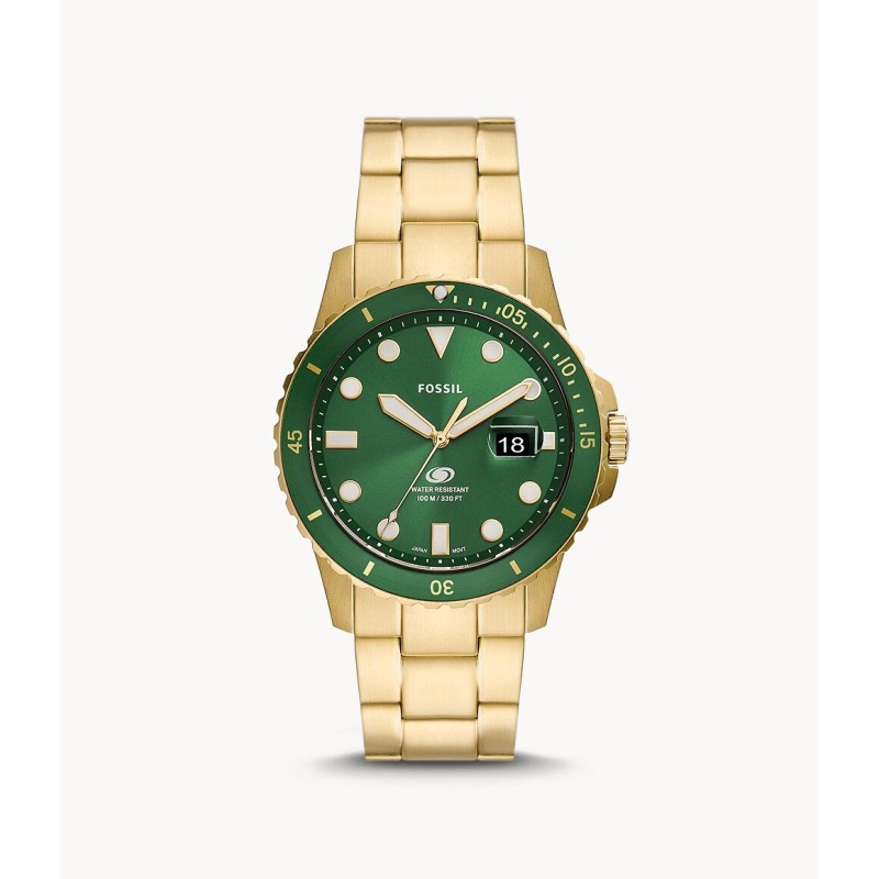 MONTRE HOMME FOSSIL EN ACIER DORE