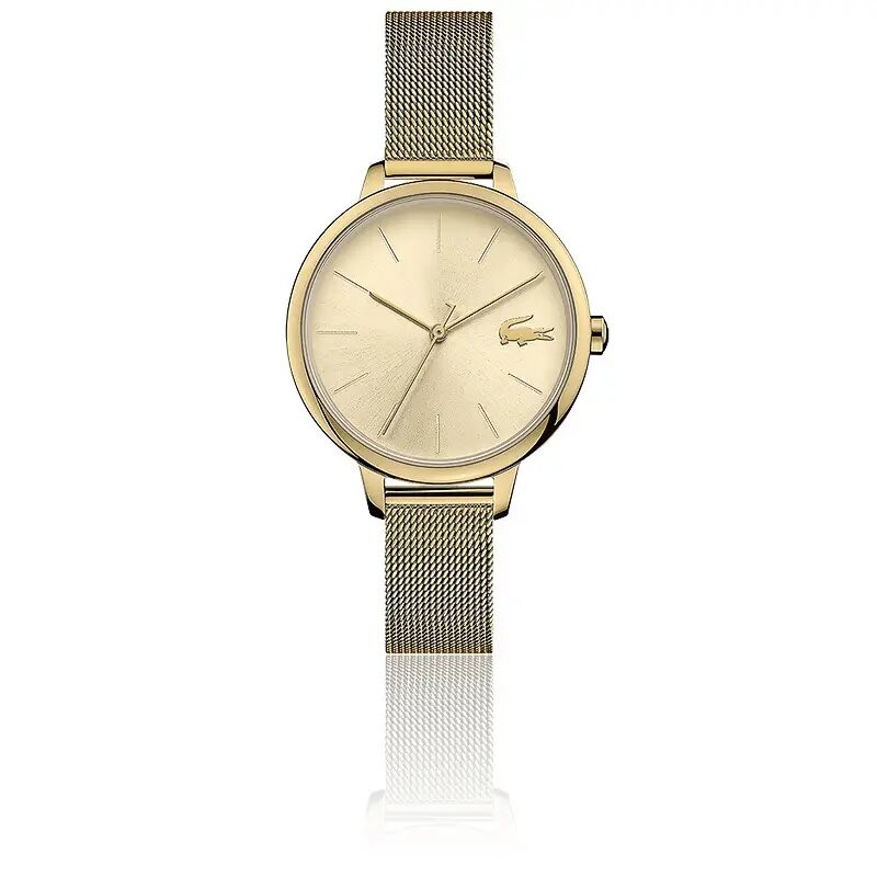 MONTRE FEMME LACOSTE MAILLE MILANAISE DORE