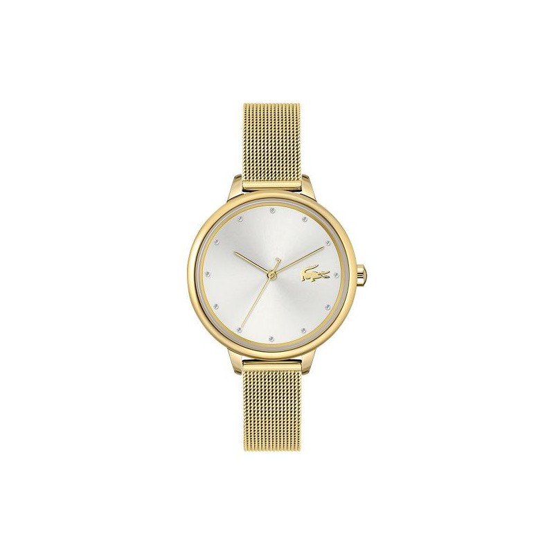MONTRE FEMME LACOSTE DORE MAILLE MILANAISE