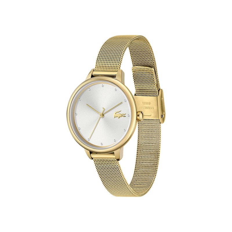 MONTRE FEMME LACOSTE DORE MAILLE MILANAISE