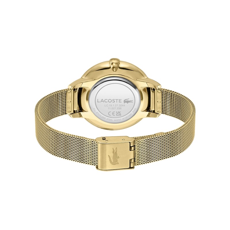 MONTRE FEMME LACOSTE DORE MAILLE MILANAISE
