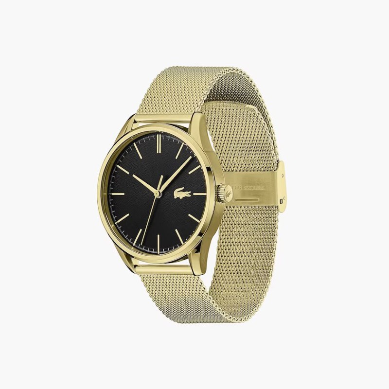 MONTRE LACOSTE HOMME MAILLE MILANAISE CADRAN NOIR