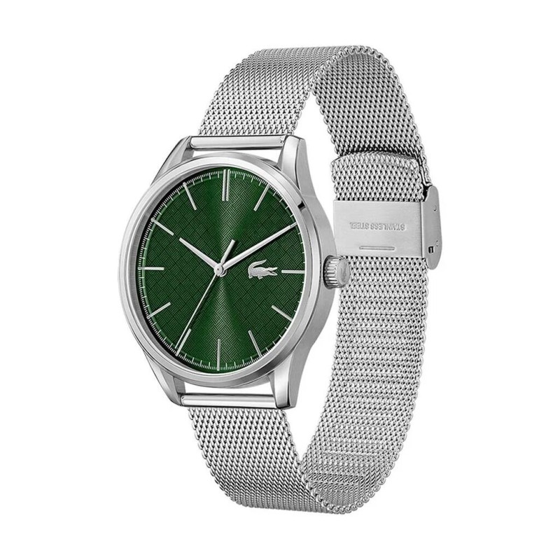 MONTRE LACOSTE HOMME MAILLE MILANAISE CADRAN VERT