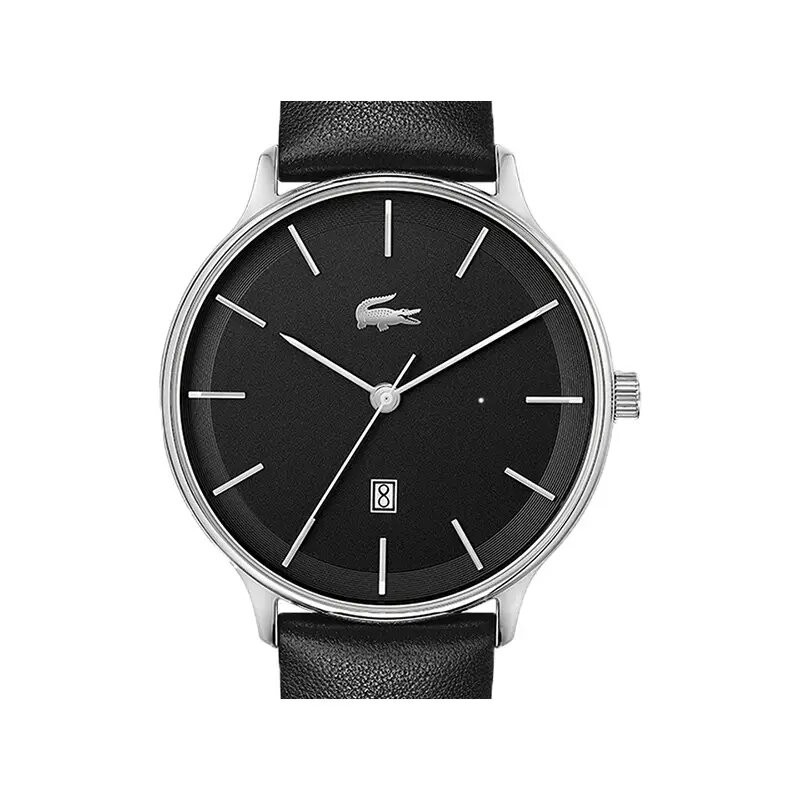 MONTRE LACOSTE HOMME NOIRE BRACELET CUIR