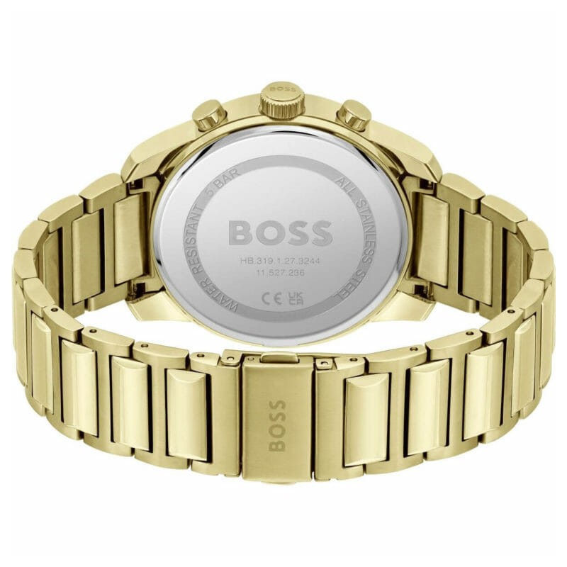 MONTRE HUGO BOSS ACIER DORE  CADRAN NOIR