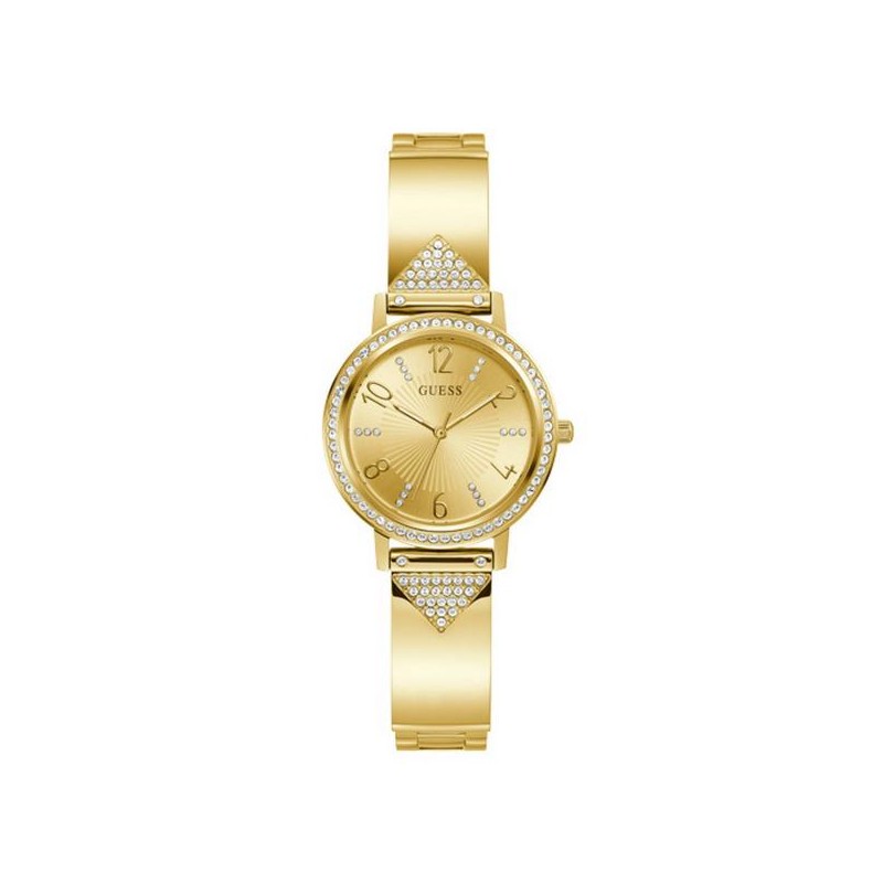 MONTRE GUESS FEMME ACIER DORE ET STRASS