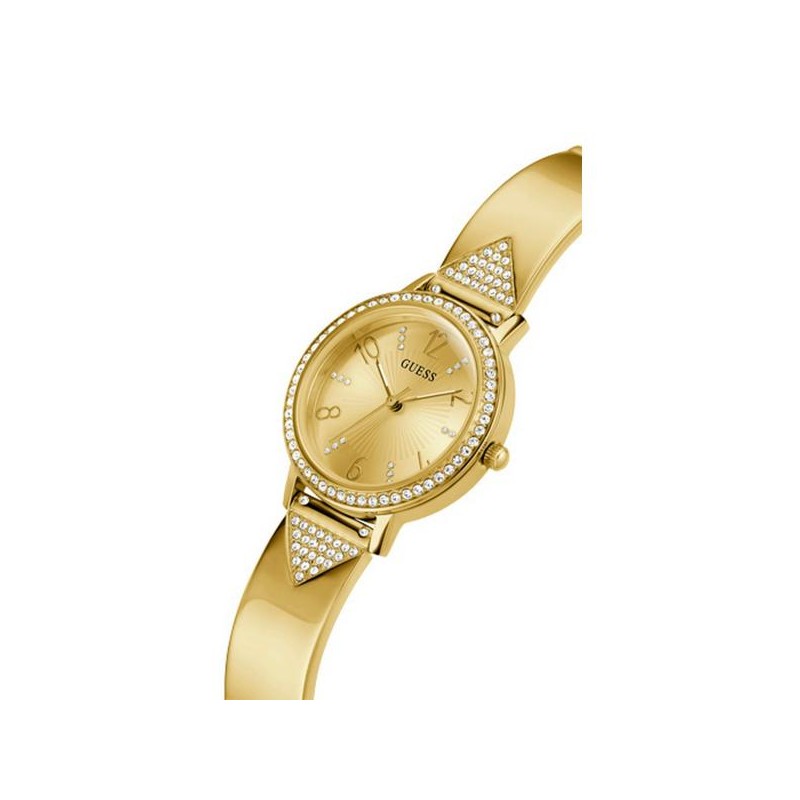 MONTRE GUESS FEMME ACIER DORE ET STRASS