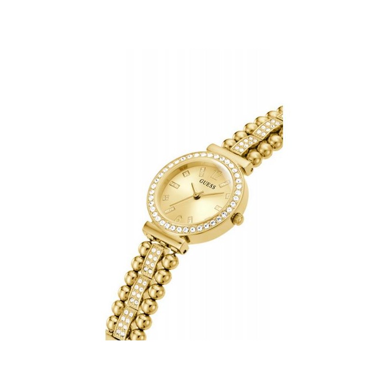 MONTRE GUESS FEMME ACIER DORE ET STRASS