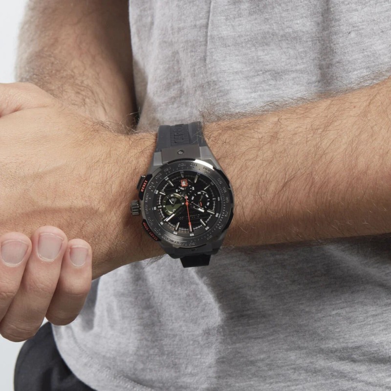 MONTRE HOMME CERRUTI SILICONE NOIR