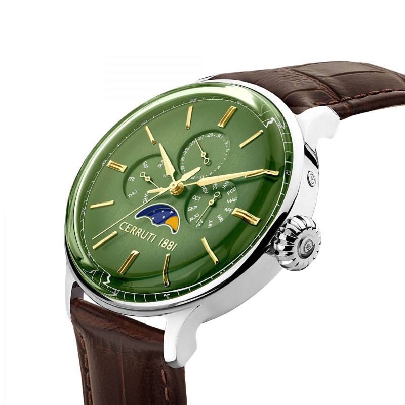 MONTRE HOMME CERRUTI CUIR MARRON