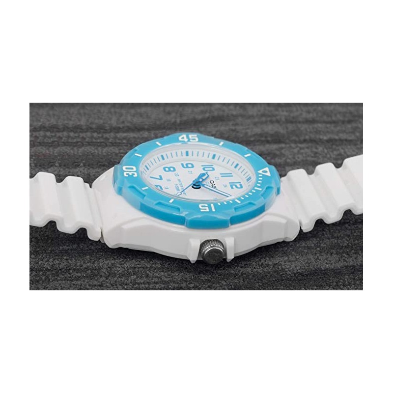 MONTRE CASIO SILICONE BLANC ET BLEU ENFANT