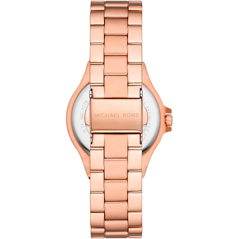 MONTRE MICHAEL KORS FEMME BRACELET DORE ROSE ET PIERRES PAVEES