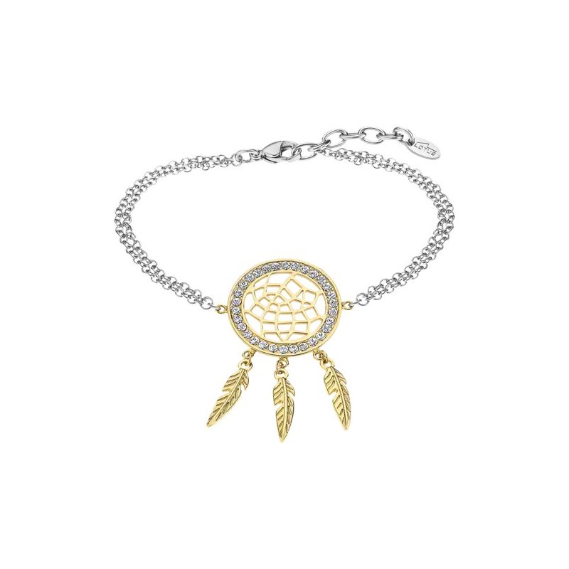 BRACELET FEMME LOTUS STYLE ATTRAPE REVE BICOLORE