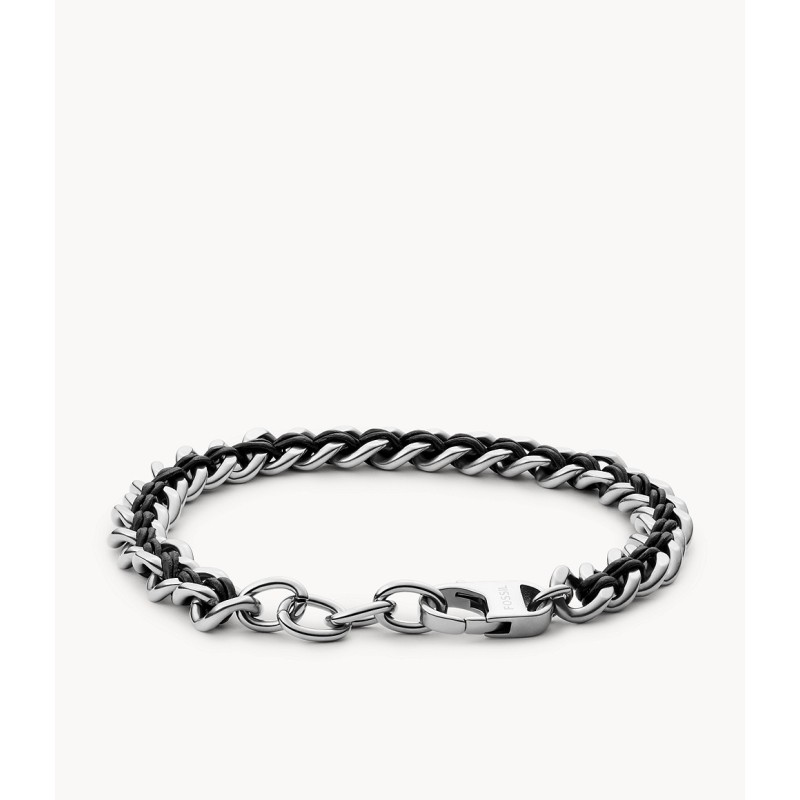 Bracelet Fossil en acier noir