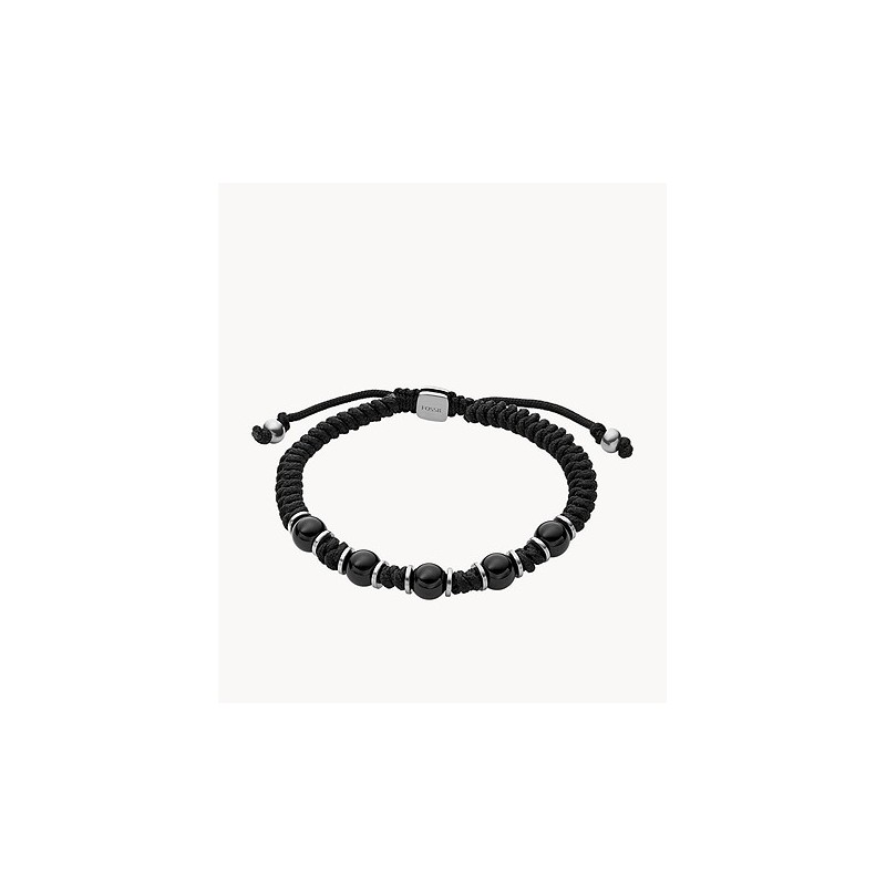 Bracelet Fossil en onyx noir