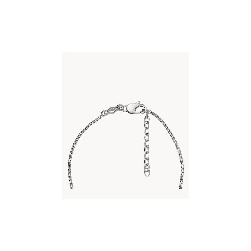 Collier Fossil plaque militaire en acier