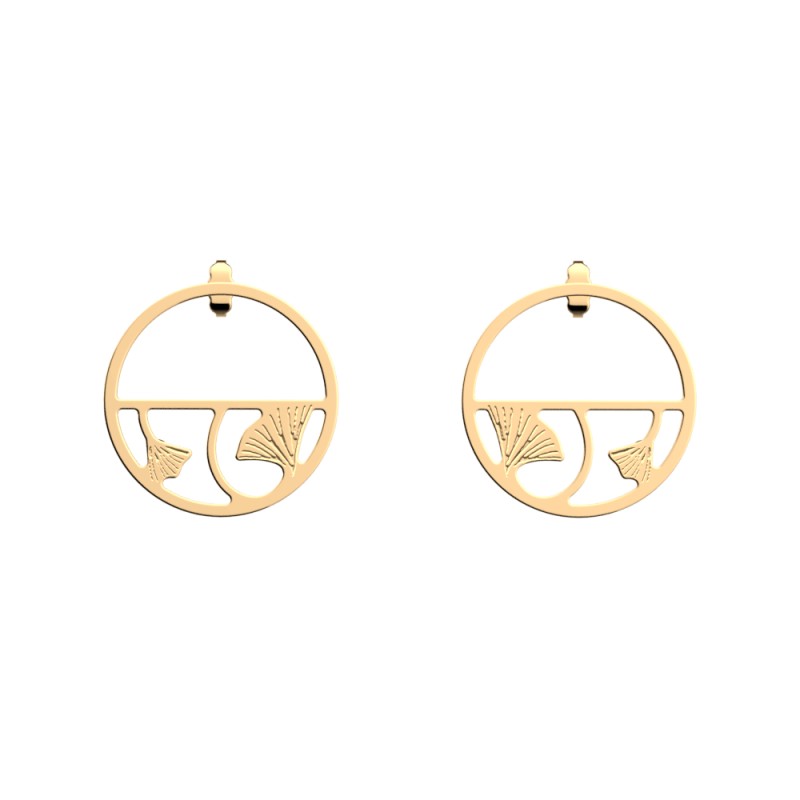 Boucles d'oreilles Les Georgettes Flamenco 30mm finition dorée