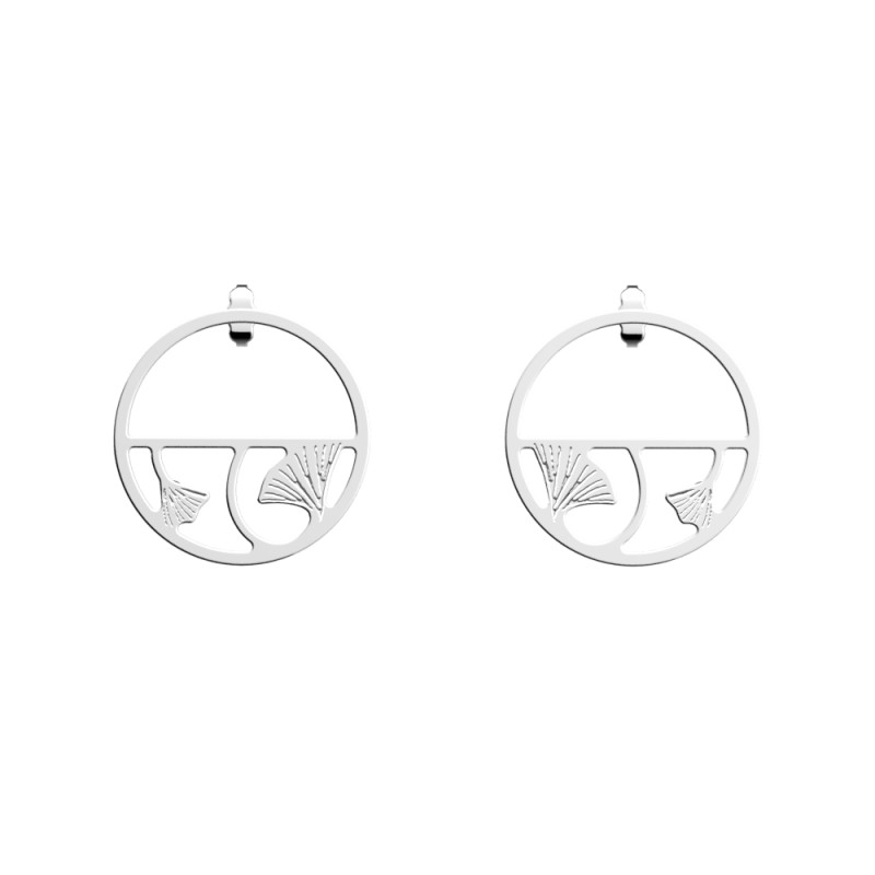 Boucles d'oreilles Les Georgettes Flamenco 30mm finition argentée