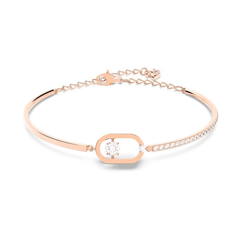 Bracelet Jonc Swarovski femme doré rose pavé de zircone