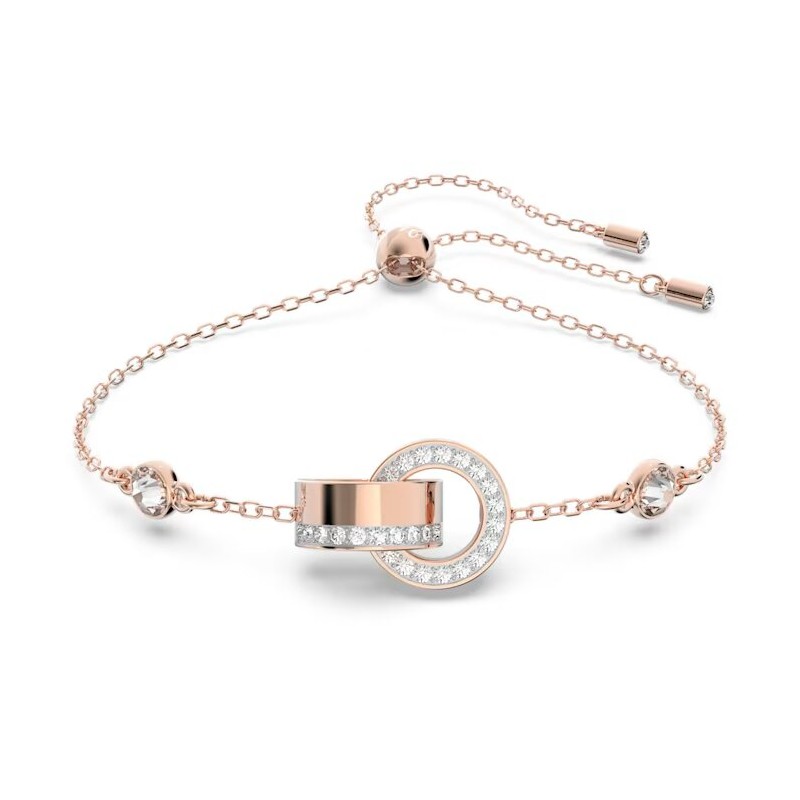 Bracelet Swarovski femme doré rose