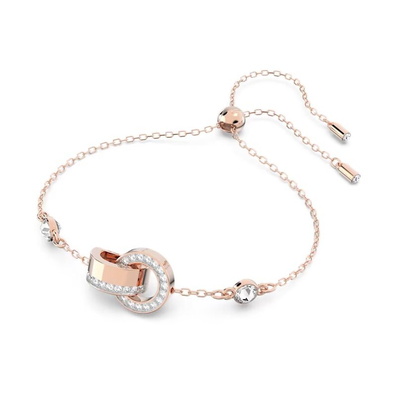 Bracelet Swarovski femme doré rose