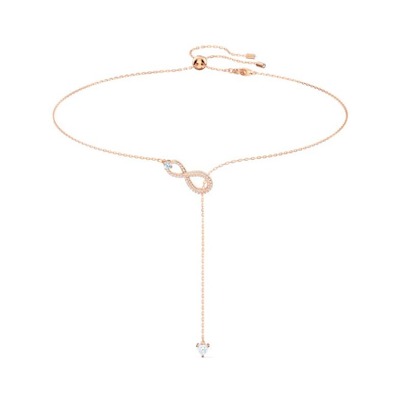 Collier Swarovski femme doré rose