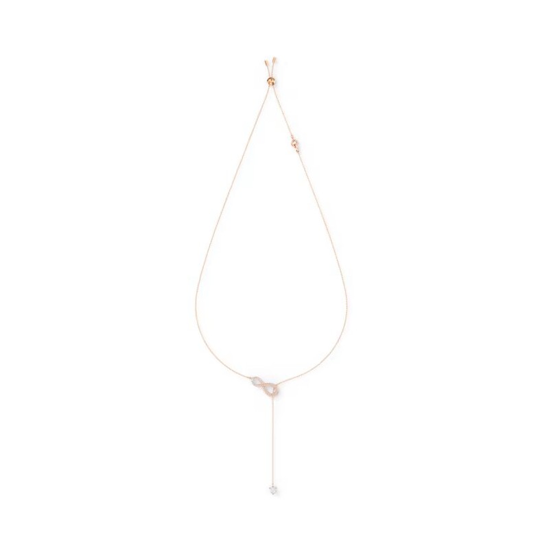 Collier Swarovski femme doré rose