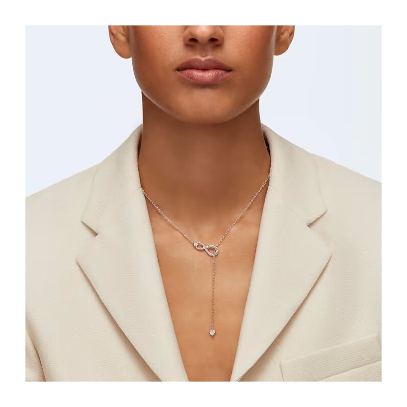 Collier Swarovski femme doré rose
