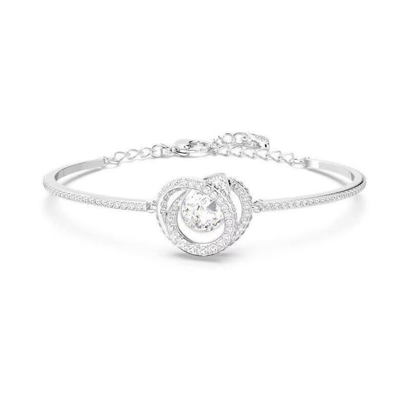Bracelet Jonc Swarovski femme argenté  pavé de cristaux