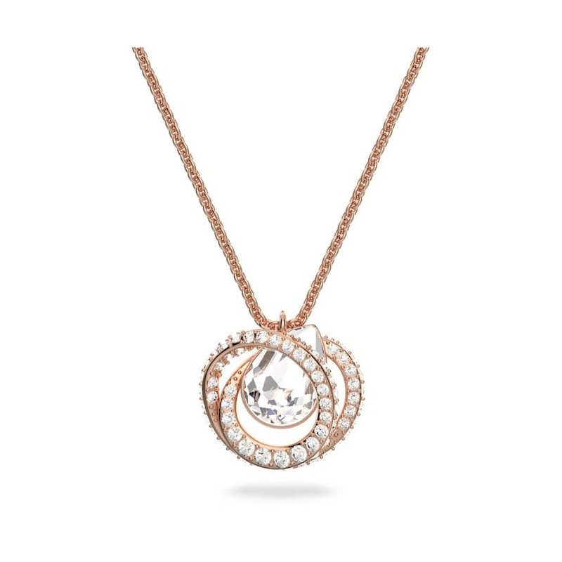 Collier Swarovski femme doré rose